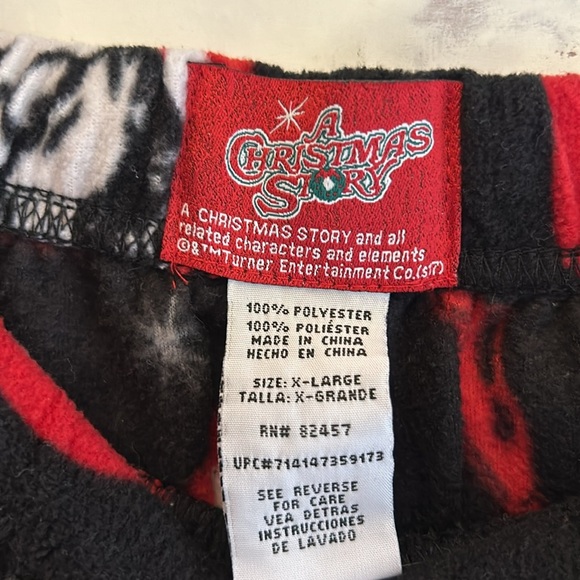 Men’s XL Christmas Pajama Set A Christmas Story Fleece Bottoms Cotton S/S Tee - Picture 4 of 6